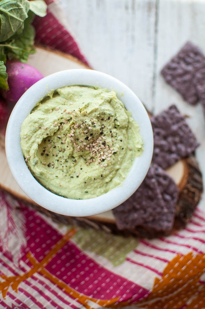 High Protein Edamame Hummus - The Passionate Vegan