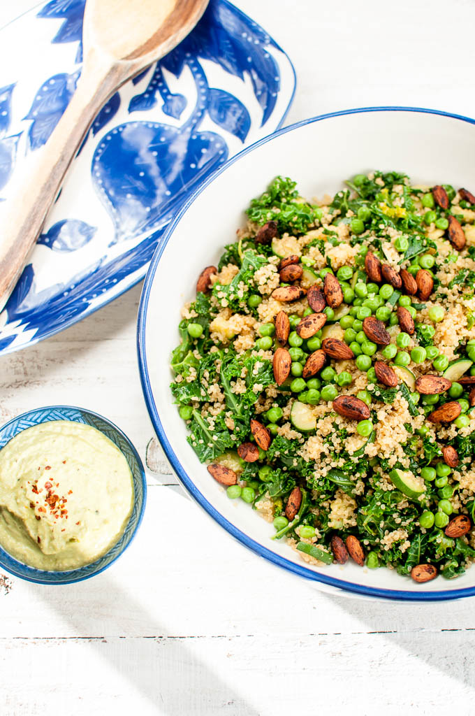 kale, quinoa, pea salad (4)