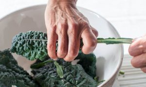 Prepping Kale