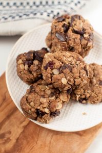 Oatmeal chocolate chip and cranberry cookies