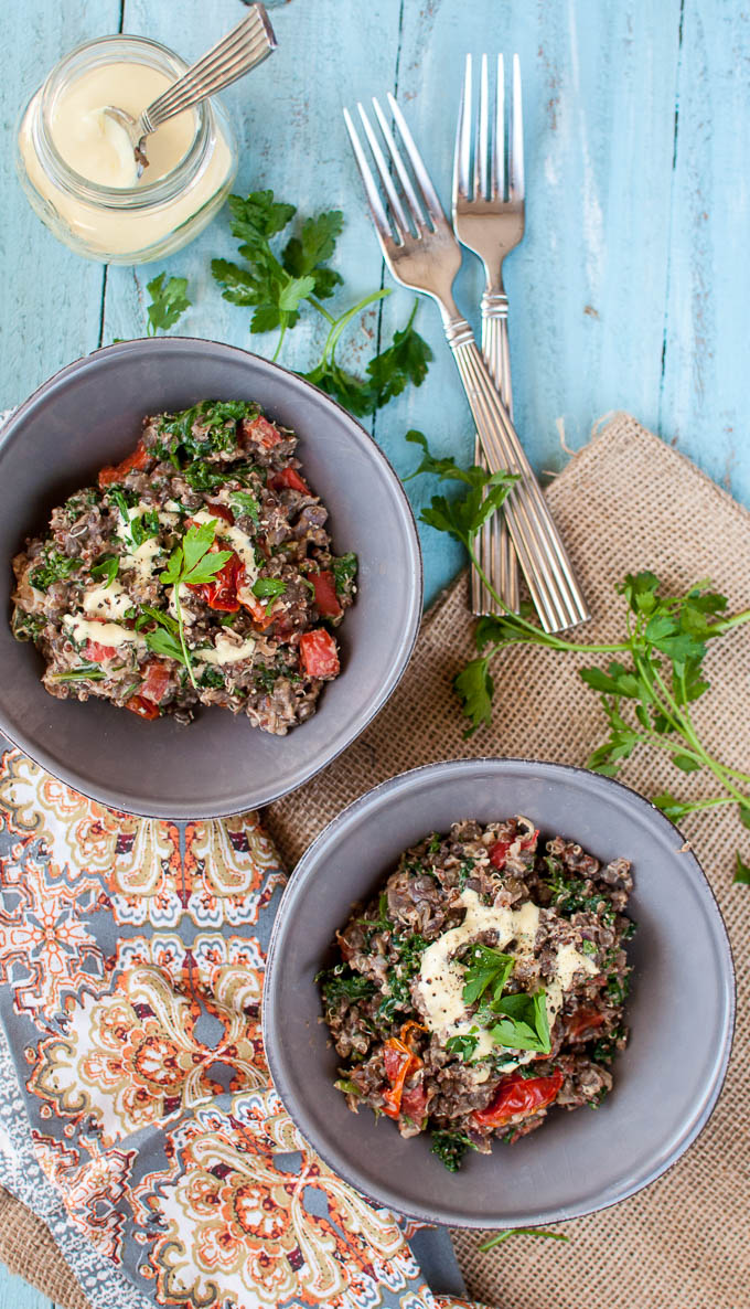 Lentil Protein Salad with Tahini Dressing