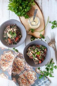 Lentil Protein Salad with Tahini Dressing