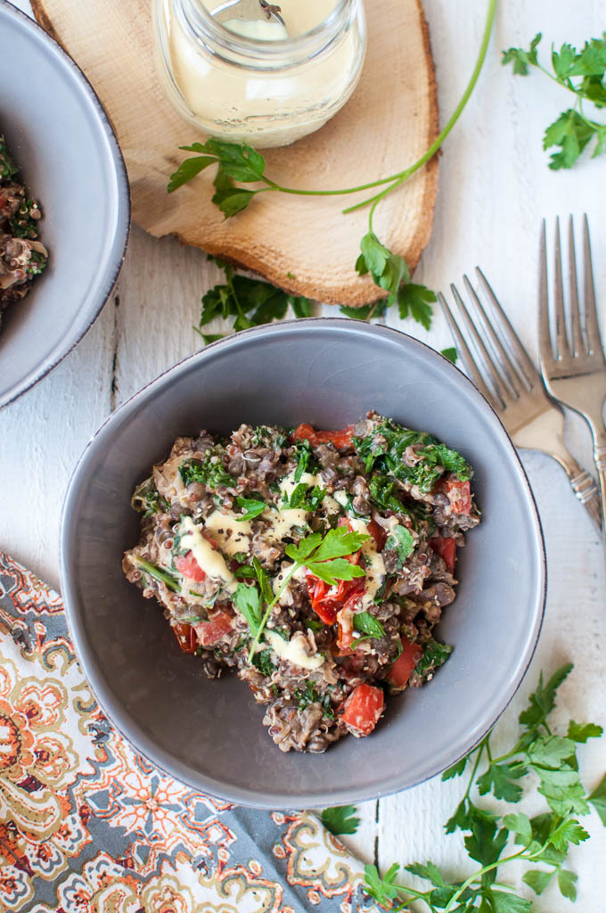 Lentil Protein Salad with Tahini Dressing