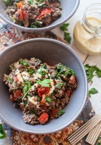 Lentil Protein Salad with Tahini Dressing