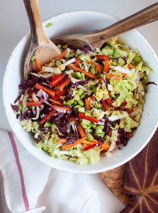 addictive napa cabbage salad with sweet tamari dressing