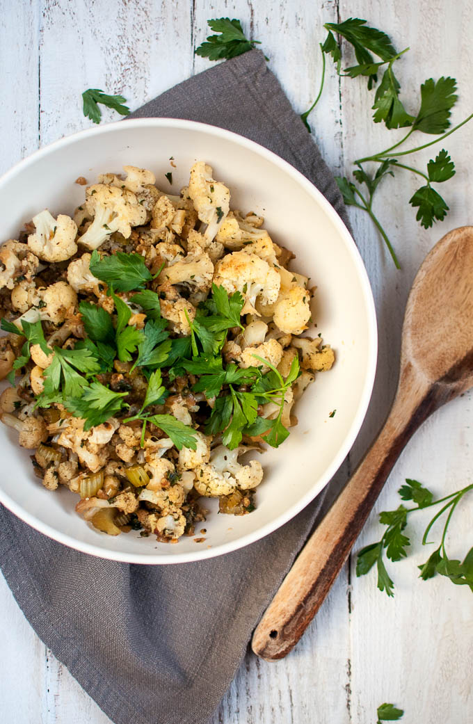 Vegan Paleo Cauliflower Stuffing from Food Faith Fitness - The ...