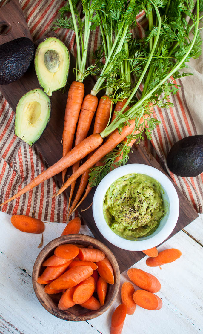 Guac with Carrots: a High Fiber Snack - The Passionate Vegan