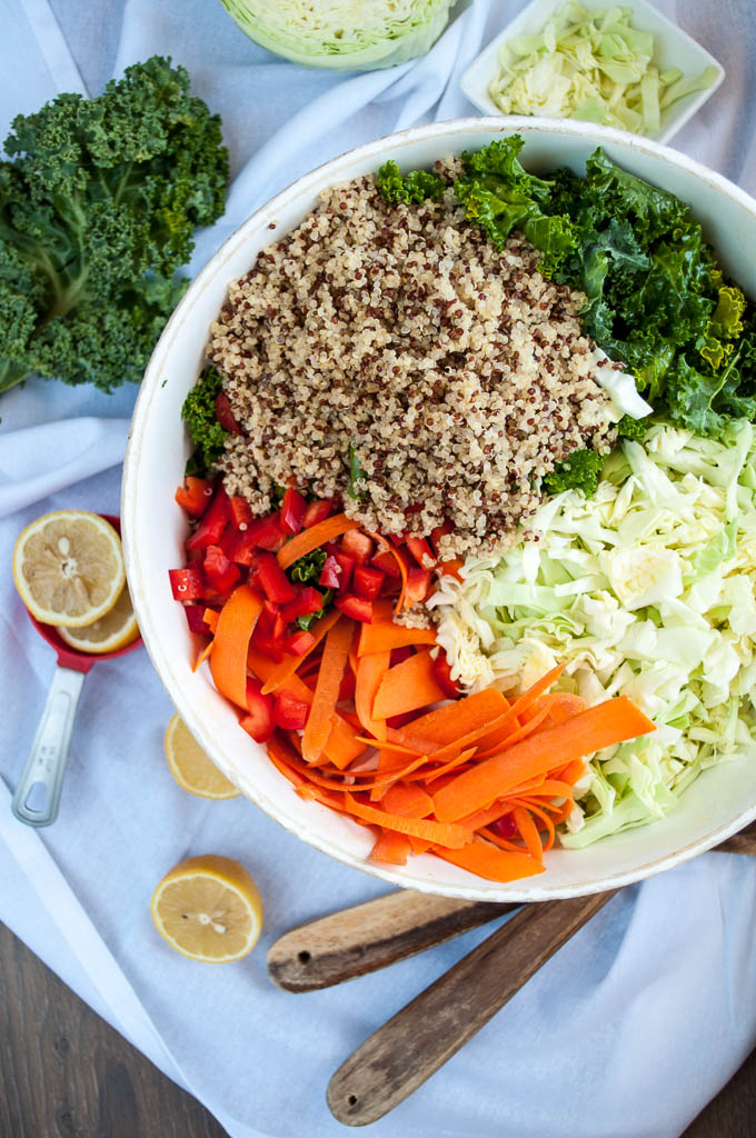 vegan kale and quinoa salad
